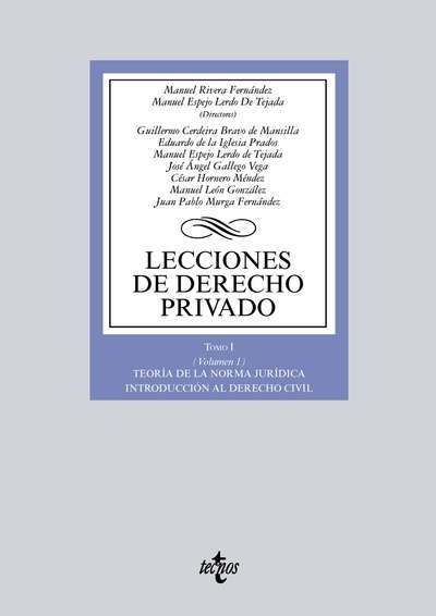 Lecciones de Derecho privado. Tomo I. Volumen I