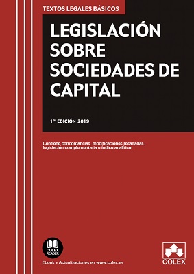 Legislación sobre Sociedades de Capital 2019