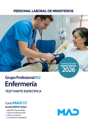 Ministerios. Enfermería. Grupo Profesional M2. Test. Parte específica