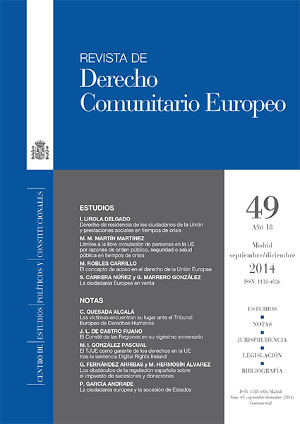 Revista de Derecho Comunitario Europeo. Número 83