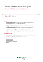Revista de Derecho del Transporte (terrestre, marítimo, aéreo y multimodal). Número 36